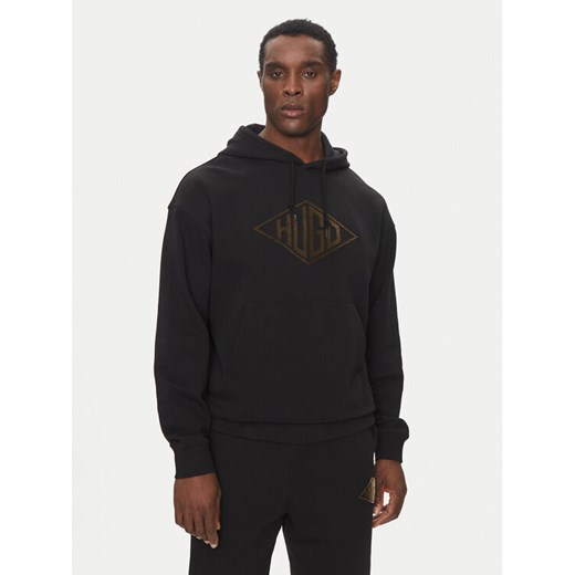 HUGO Bluza Dacorolo 50534947 Czarny Relaxed Fit ze sklepu MODIVO w kategorii Bluzy męskie - zdjęcie 182684557