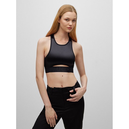 Hugo Top 50483533 Czarny Extra Slim Fit ze sklepu MODIVO w kategorii Bluzki damskie - zdjęcie 182684576
