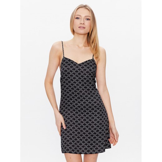 KARL LAGERFELD Koszula nocna 225W2135 Czarny Regular Fit ze sklepu MODIVO w kategorii Koszule nocne - zdjęcie 182684587