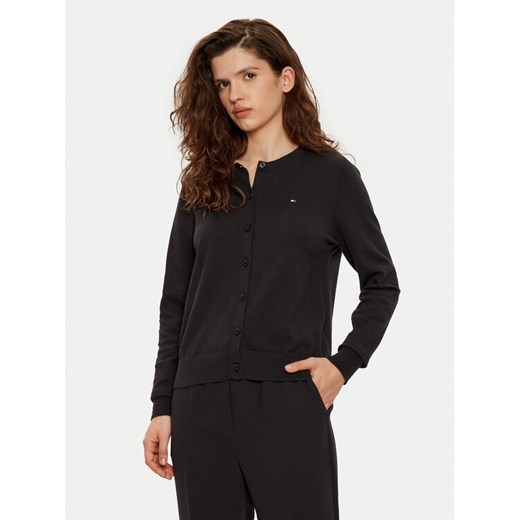Tommy Hilfiger Kardigan WW0WW42370 Czarny Regular Fit ze sklepu MODIVO w kategorii Swetry damskie - zdjęcie 182684616