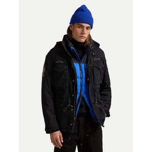 Polo Ralph Lauren Kurtka przejściowa 710955784001 Czarny Regular Fit ze sklepu MODIVO w kategorii Kurtki męskie - zdjęcie 182684706