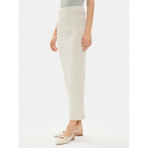 Gina Tricot Spódnica ołówkowa 20842 Beżowy Slim Fit ze sklepu MODIVO w kategorii Spódnice - zdjęcie 182684746