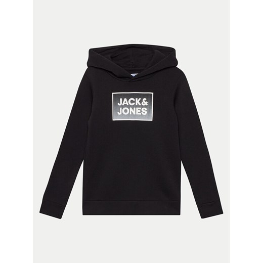 Jack&Jones Junior Bluza Steel 12249653 Czarny Regular Fit ze sklepu MODIVO w kategorii Bluzy chłopięce - zdjęcie 182684766