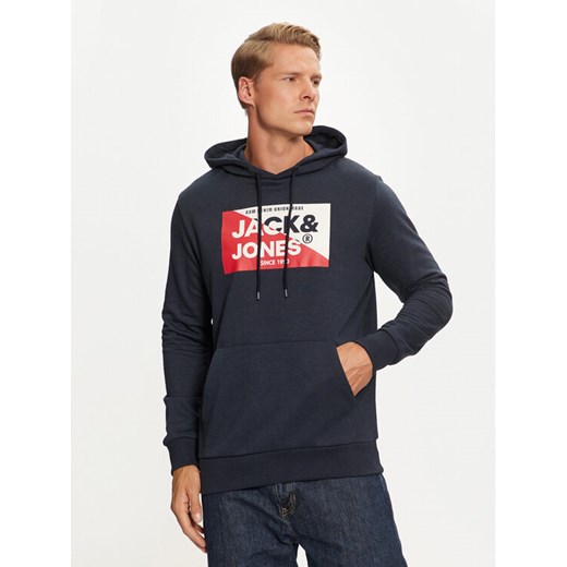 Jack&Jones Bluza Nolan 12256849 Granatowy Standard Fit ze sklepu MODIVO w kategorii Bluzy męskie - zdjęcie 182684808