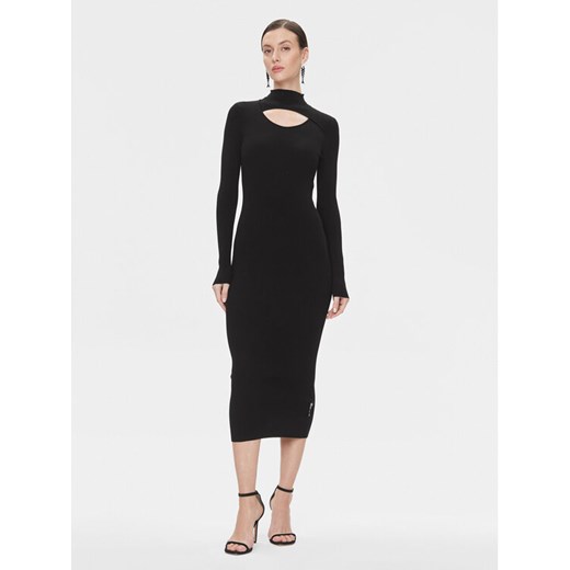 Hugo Sukienka dzianinowa Soritexa 50502242 Czarny Slim Fit ze sklepu MODIVO w kategorii Sukienki - zdjęcie 182684856