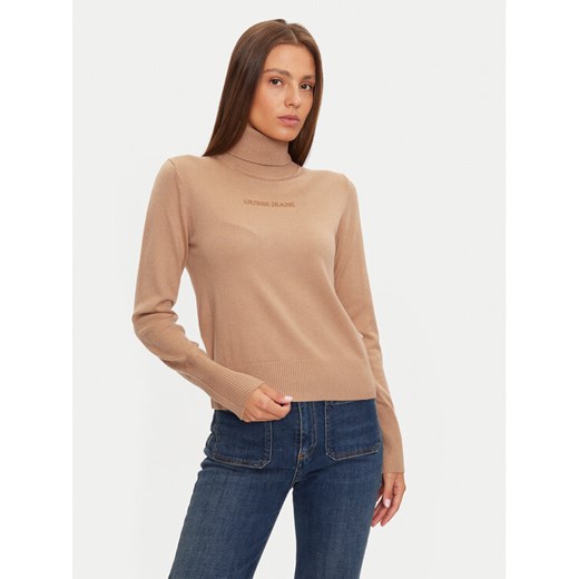 Guess Jeans Golf W4BR15 Z3HO2 Beżowy Regular Fit ze sklepu MODIVO w kategorii Swetry damskie - zdjęcie 182684868