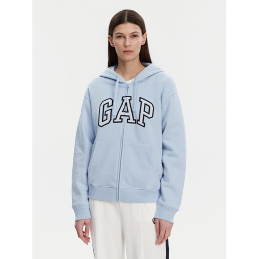 Gap Bluza 678782-05 Błękitny Regular Fit ze sklepu MODIVO w kategorii Bluzy damskie - zdjęcie 182684899