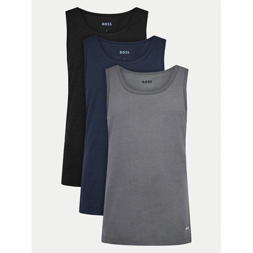 BOSS Komplet 3 tank topów 50532476 Kolorowy Regular Fit ze sklepu MODIVO w kategorii T-shirty męskie - zdjęcie 182684916