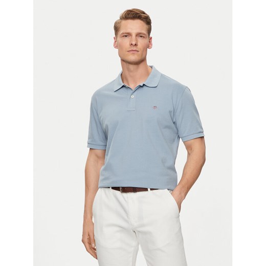 Gant Polo Shield 2210 Niebieski Regular Fit ze sklepu MODIVO w kategorii T-shirty męskie - zdjęcie 182684988