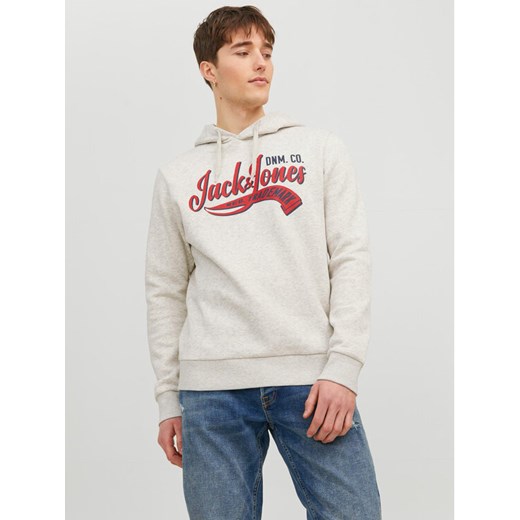 Jack&Jones Bluza Logo 12233597 Szary Standard Fit ze sklepu MODIVO w kategorii Bluzy męskie - zdjęcie 182684995