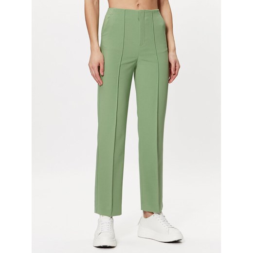 United Colors Of Benetton Spodnie materiałowe 4LKVDF037 Zielony Straight Fit ze sklepu MODIVO w kategorii Spodnie damskie - zdjęcie 182685008
