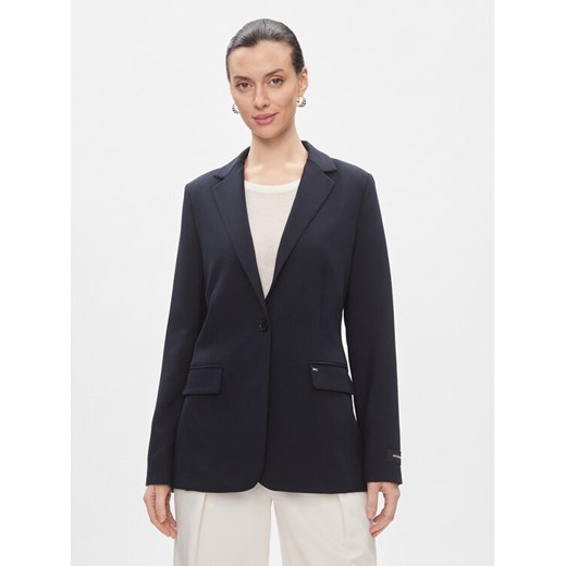 Tommy Hilfiger Marynarka Regular Sb Blazer WW0WW40496 Niebieski Regular Fit ze sklepu MODIVO w kategorii Marynarki damskie - zdjęcie 182685029