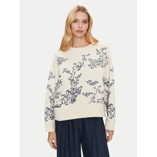 Munthe Bluza Friede 251111825163 Beżowy Relaxed Fit ze sklepu MODIVO w kategorii Bluzy damskie - zdjęcie 182685069