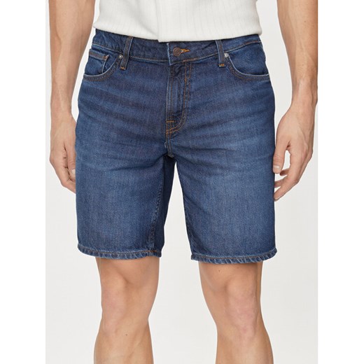 Guess Szorty jeansowe Angels M4GD03 D5AZ1 Granatowy Slim Fit ze sklepu MODIVO w kategorii Spodenki męskie - zdjęcie 182685087