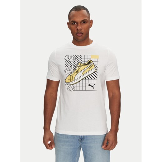 Puma T-Shirt Sneaker 684830 Biały Regular Fit ze sklepu MODIVO w kategorii T-shirty męskie - zdjęcie 182685108