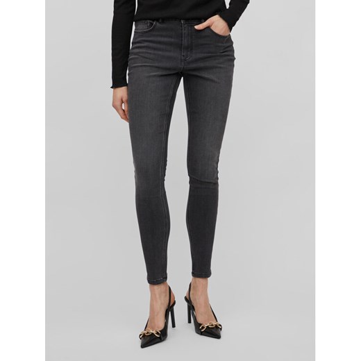 Vila Jeansy Sarah 14084763 Szary Skinny Fit ze sklepu MODIVO w kategorii Jeansy damskie - zdjęcie 182685125