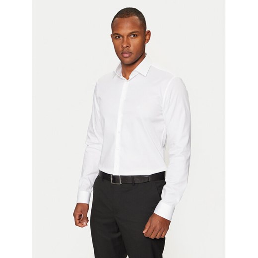 Calvin Klein Koszula K10K113863 Biały Slim Fit ze sklepu MODIVO w kategorii Koszule męskie - zdjęcie 182685127
