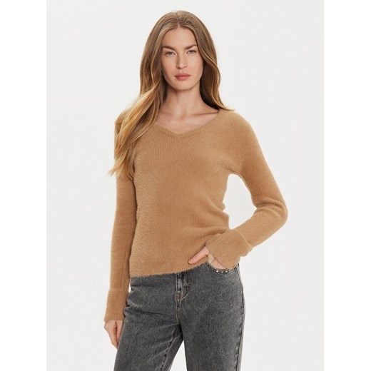 Morgan Sweter 212-MOOVE Beżowy Regular Fit ze sklepu MODIVO w kategorii Swetry damskie - zdjęcie 182685146