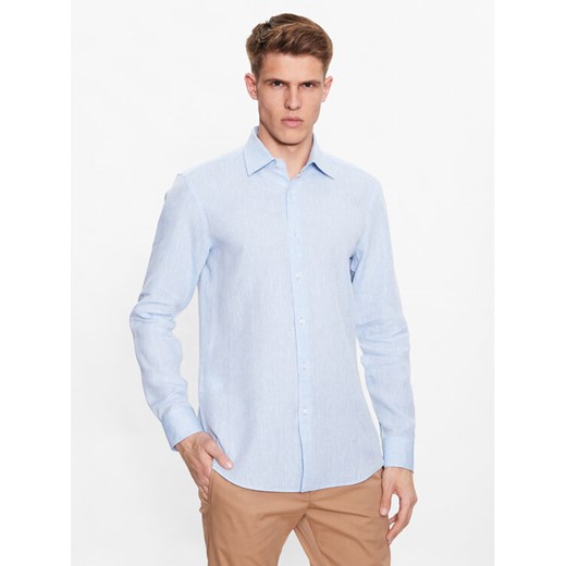 Boss Koszula 50490234 Błękitny Slim Fit ze sklepu MODIVO w kategorii Koszule męskie - zdjęcie 182685239