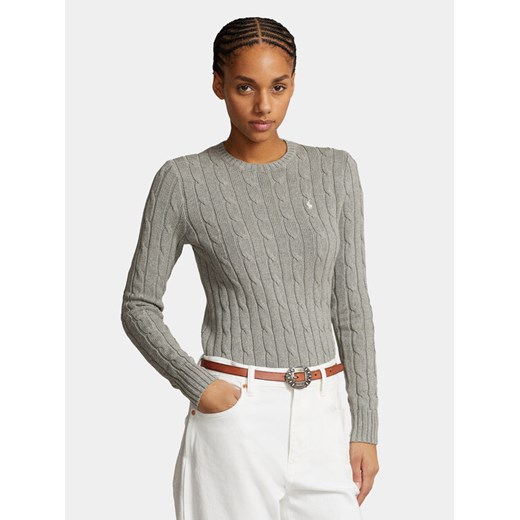 Polo Ralph Lauren Sweter Julianna 211943903001 Szary Regular Fit ze sklepu MODIVO w kategorii Swetry damskie - zdjęcie 182685276
