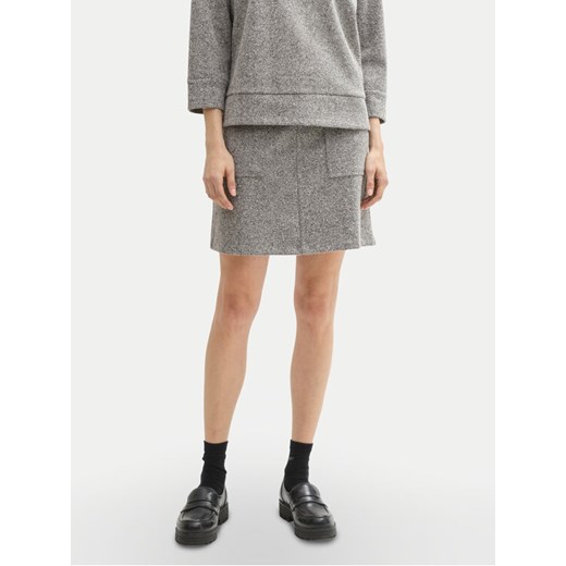 Tom Tailor Spódnica mini 1043892 Szary Regular Fit ze sklepu MODIVO w kategorii Spódnice - zdjęcie 182685289