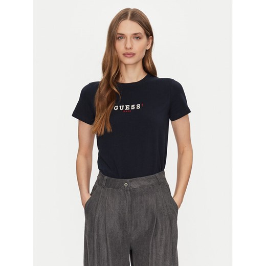 Guess Jeans T-Shirt W5RI54 J1314 Granatowy Regular Fit ze sklepu MODIVO w kategorii Bluzki damskie - zdjęcie 182685406