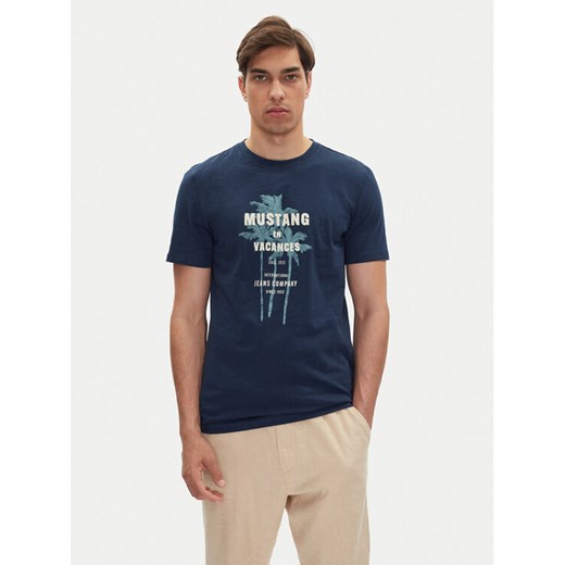 Mustang T-Shirt Austin 1016490 Granatowy Regular Fit ze sklepu MODIVO w kategorii T-shirty męskie - zdjęcie 182685476
