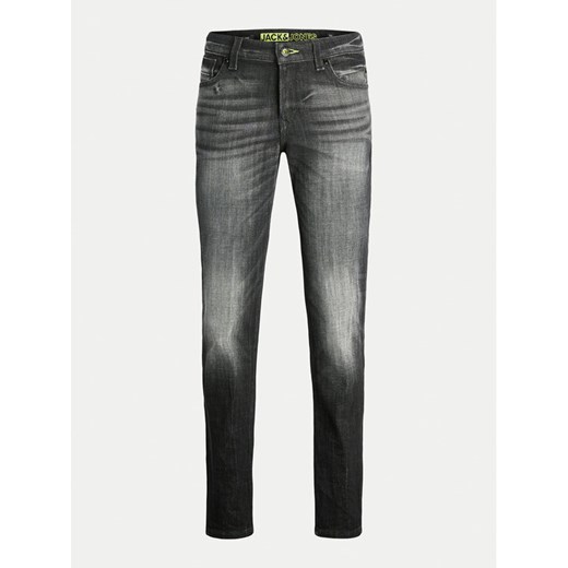 Jack&Jones Junior Jeansy Glenn 12261495 Szary Slim Fit ze sklepu MODIVO w kategorii Spodnie dziewczęce - zdjęcie 182685548