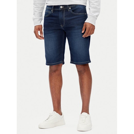 Pepe Jeans Szorty jeansowe PM801075 Granatowy Slim Fit ze sklepu MODIVO w kategorii Spodenki męskie - zdjęcie 182685549