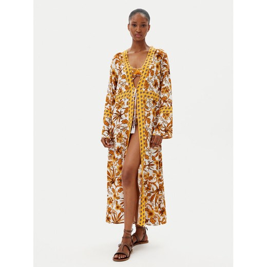 Selmark Kimono BM297 Żółty Relaxed Fit ze sklepu MODIVO w kategorii Odzież plażowa - zdjęcie 182685568