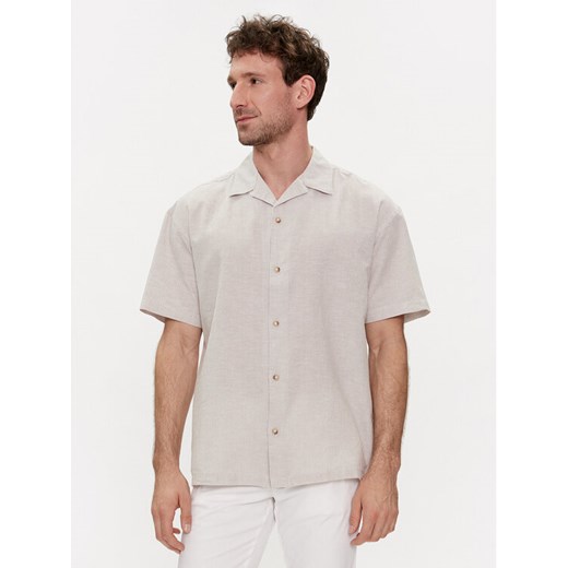 Jack&Jones Koszula Summer 12248382 Beżowy Relaxed Fit ze sklepu MODIVO w kategorii Koszule męskie - zdjęcie 182685649