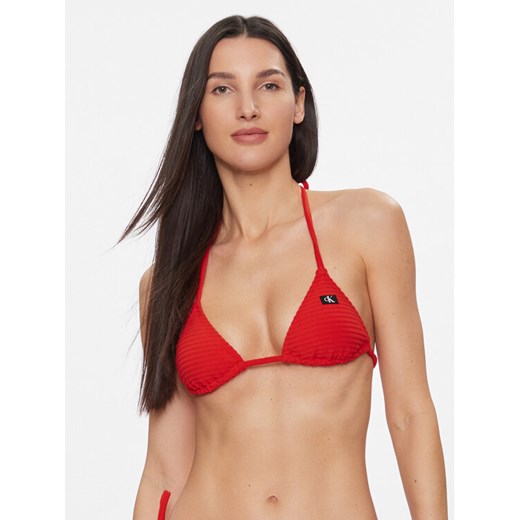 Calvin Klein Swimwear Góra od bikini KW0KW02466 Czerwony ze sklepu MODIVO w kategorii Stroje kąpielowe - zdjęcie 182685769