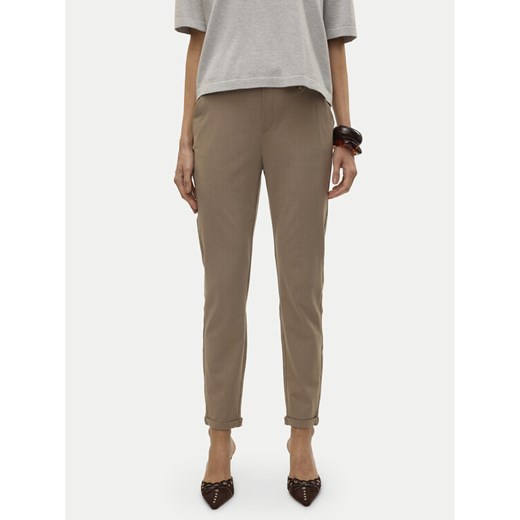 Vero Moda Chinosy Maya 10320549 Beżowy Regular Fit ze sklepu MODIVO w kategorii Spodnie damskie - zdjęcie 182685796