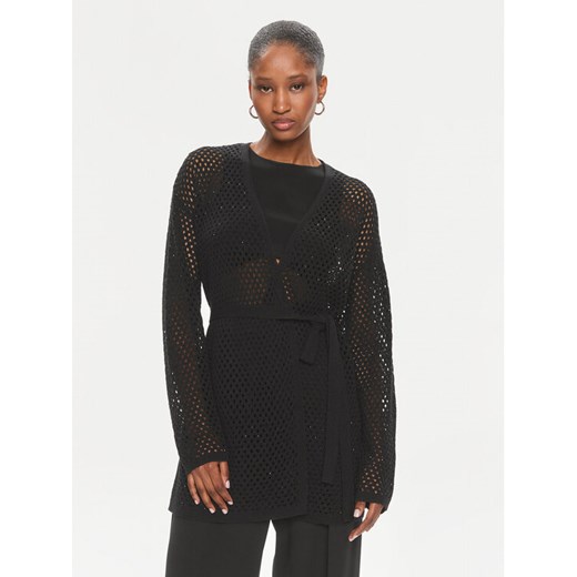 TWINSET Kardigan 241TT3083 Czarny Regular Fit ze sklepu MODIVO w kategorii Swetry damskie - zdjęcie 182685918
