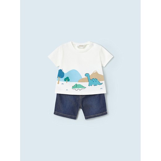 Mayoral Komplet t-shirt i szorty jeansowe 1268 Kolorowy Regular Fit ze sklepu MODIVO w kategorii Komplety niemowlęce - zdjęcie 182685988
