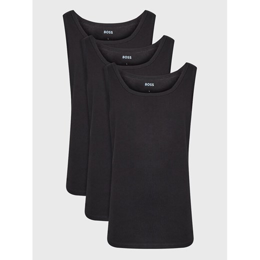 Boss Komplet 3 tank topów 50475278 Czarny Regular Fit ze sklepu MODIVO w kategorii T-shirty męskie - zdjęcie 182686036