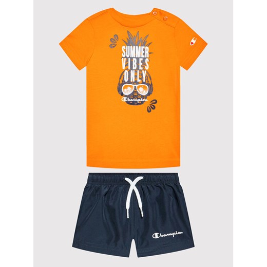 Champion Komplet t-shirt i spodenki 306050 Pomarańczowy Regular Fit ze sklepu MODIVO w kategorii Komplety chłopięce - zdjęcie 182686065