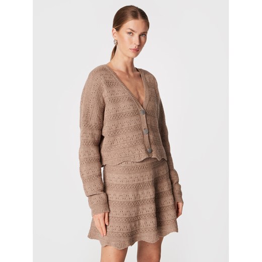 Ba&sh Kardigan Harold 1H22HARO Beżowy Relaxed Fit ze sklepu MODIVO w kategorii Swetry damskie - zdjęcie 182686298