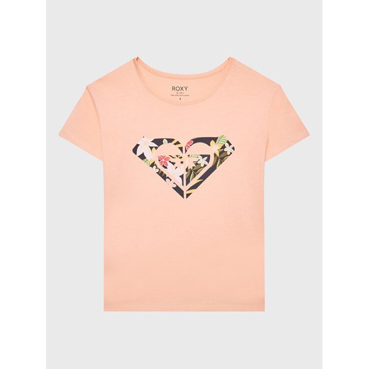 Roxy T-Shirt Day And Night ERGZT03954 Pomarańczowy Regular Fit ze sklepu MODIVO w kategorii Kaftaniki i bluzki - zdjęcie 182686316