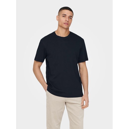 Only & Sons T-Shirt 22025208 Granatowy Regular Fit ze sklepu MODIVO w kategorii T-shirty męskie - zdjęcie 182686347