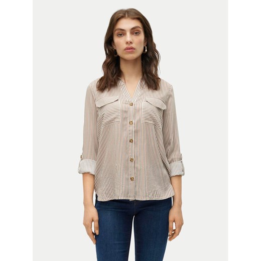 Vero Moda Koszula Bumpy 10275283 Beżowy Regular Fit ze sklepu MODIVO w kategorii Koszule damskie - zdjęcie 182686395