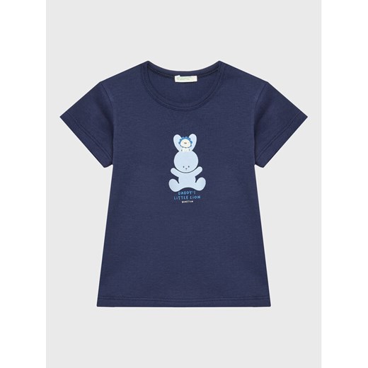 United Colors Of Benetton T-Shirt 3I9WA1003 Granatowy Regular Fit ze sklepu MODIVO w kategorii Koszulki niemowlęce - zdjęcie 182686407