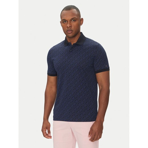 Tommy Hilfiger Polo Monogram MW0MW39218 Granatowy Regular Fit ze sklepu MODIVO w kategorii T-shirty męskie - zdjęcie 182686408
