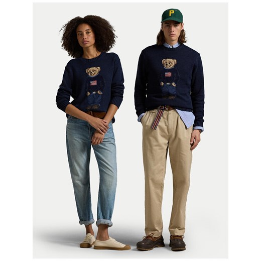 Polo Ralph Lauren Sweter 710946137001 Granatowy Regular Fit ze sklepu MODIVO w kategorii Swetry męskie - zdjęcie 182686436