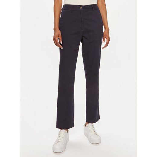 Gant Chinosy 4150261 Granatowy Slim Fit ze sklepu MODIVO w kategorii Spodnie damskie - zdjęcie 182686515