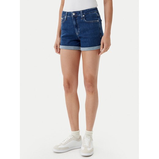 Calvin Klein Jeans Szorty jeansowe J20J225160 Granatowy Regular Fit ze sklepu MODIVO w kategorii Szorty - zdjęcie 182686519
