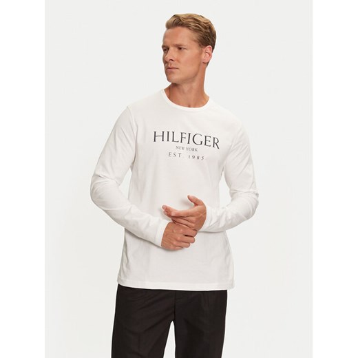 Tommy Hilfiger Longsleeve MW0MW36502 Biały Regular Fit ze sklepu MODIVO w kategorii T-shirty męskie - zdjęcie 182686528