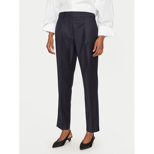 Weekend Max Mara Spodnie materiałowe Caldaia 2425136132 Granatowy Straight Fit ze sklepu MODIVO w kategorii Spodnie damskie - zdjęcie 182686566