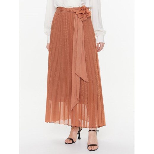 Dixie Spódnica plisowana G319V007A Brązowy Regular Fit ze sklepu MODIVO w kategorii Spódnice - zdjęcie 182686649