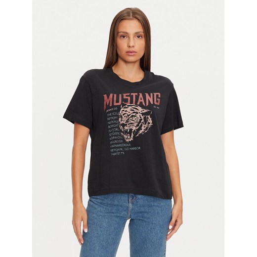 Mustang T-Shirt Floris 1015457 Czarny Relaxed Fit ze sklepu MODIVO w kategorii Bluzki damskie - zdjęcie 182686668